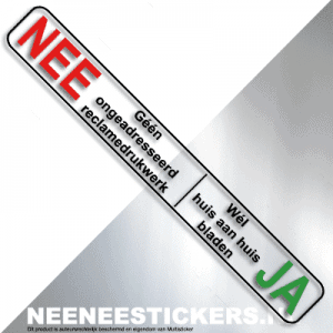 Nee Ja Sticker (transparant)